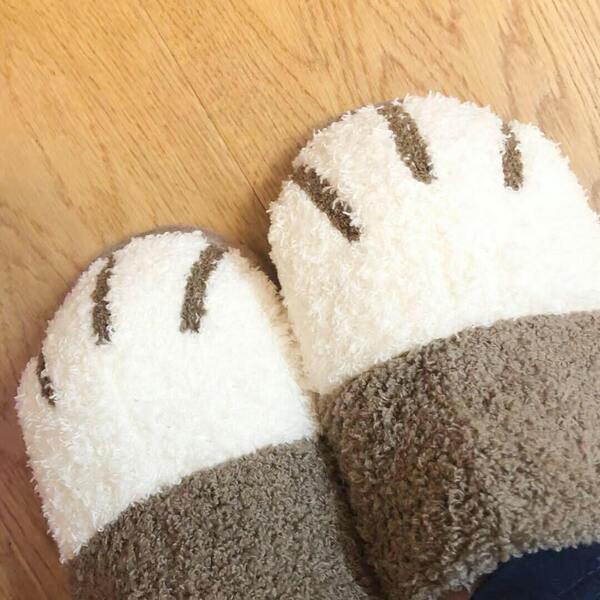 ⚡Clearance sale - Fluffy Cat Paw Slippers🔥