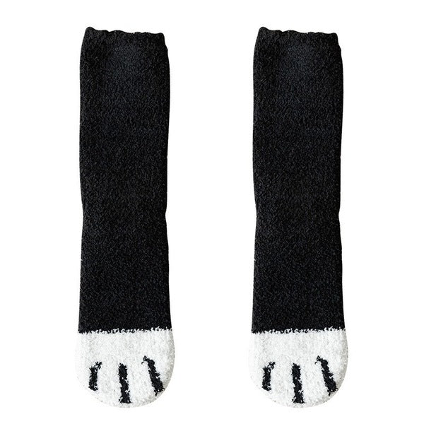 🔥Hot Sale - Fluffy Cat Paw Socks Set (6 Pairs)