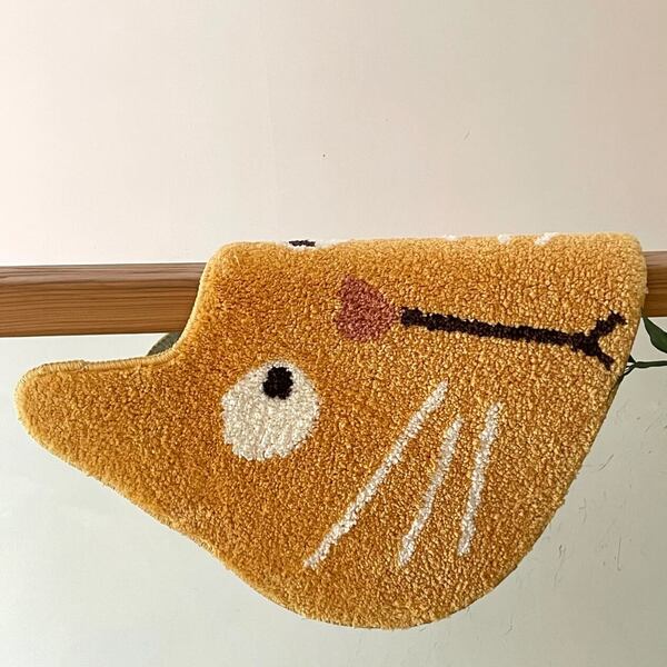 Cute Doodle-Style Cat Head Rug