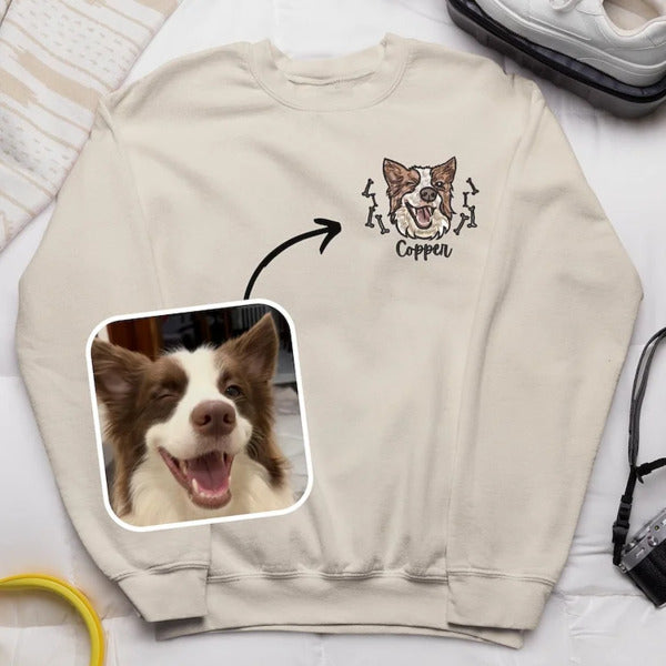 🔥Hot Sale 30% off - Personalized Embroidered Pet Name Hoodies and Sweatshirts