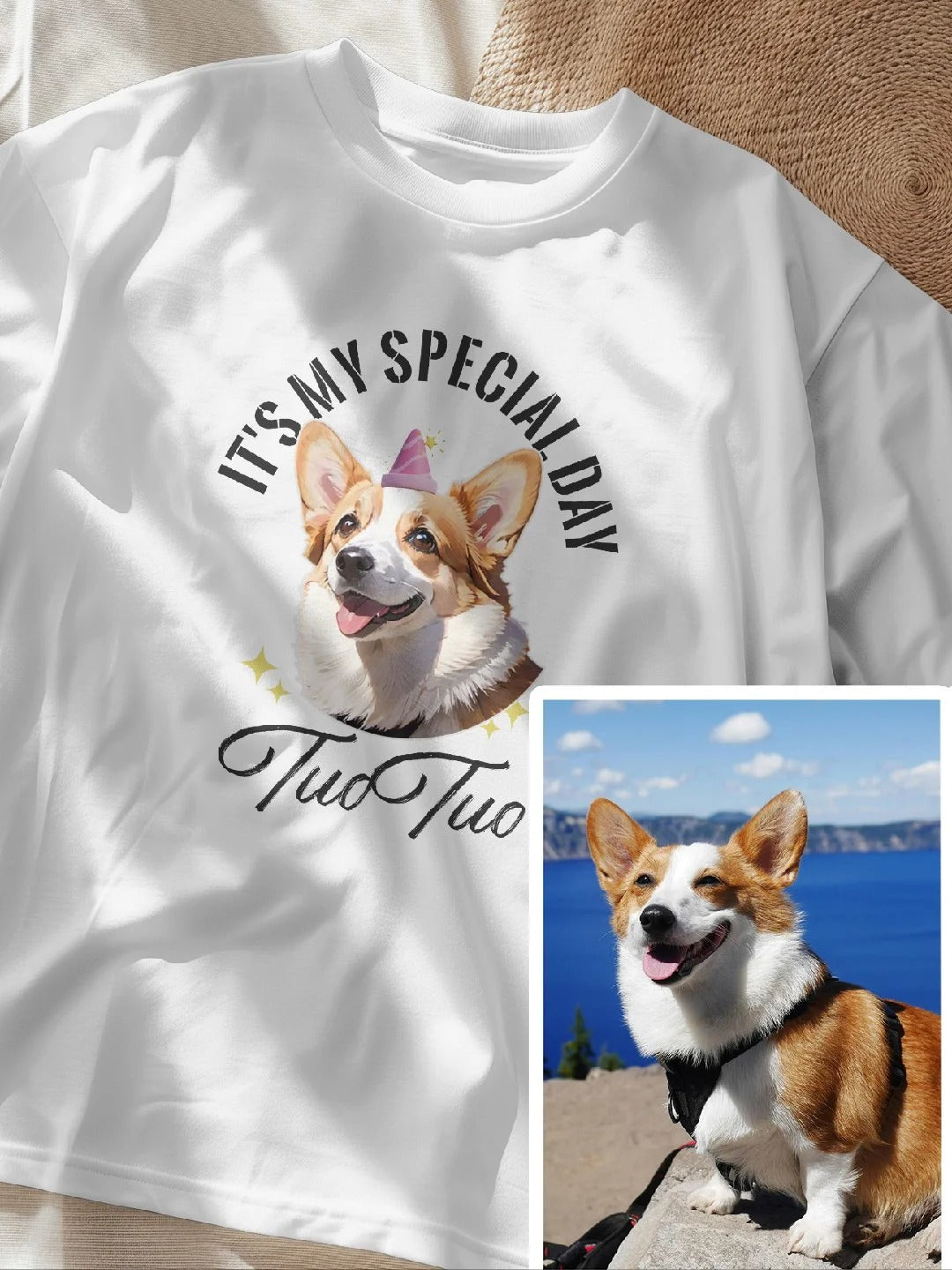 Custom Cartoon Pet T-Shirt | Personalized Cotton Tee | Buy 2 Get 15%off & Free Shipping
