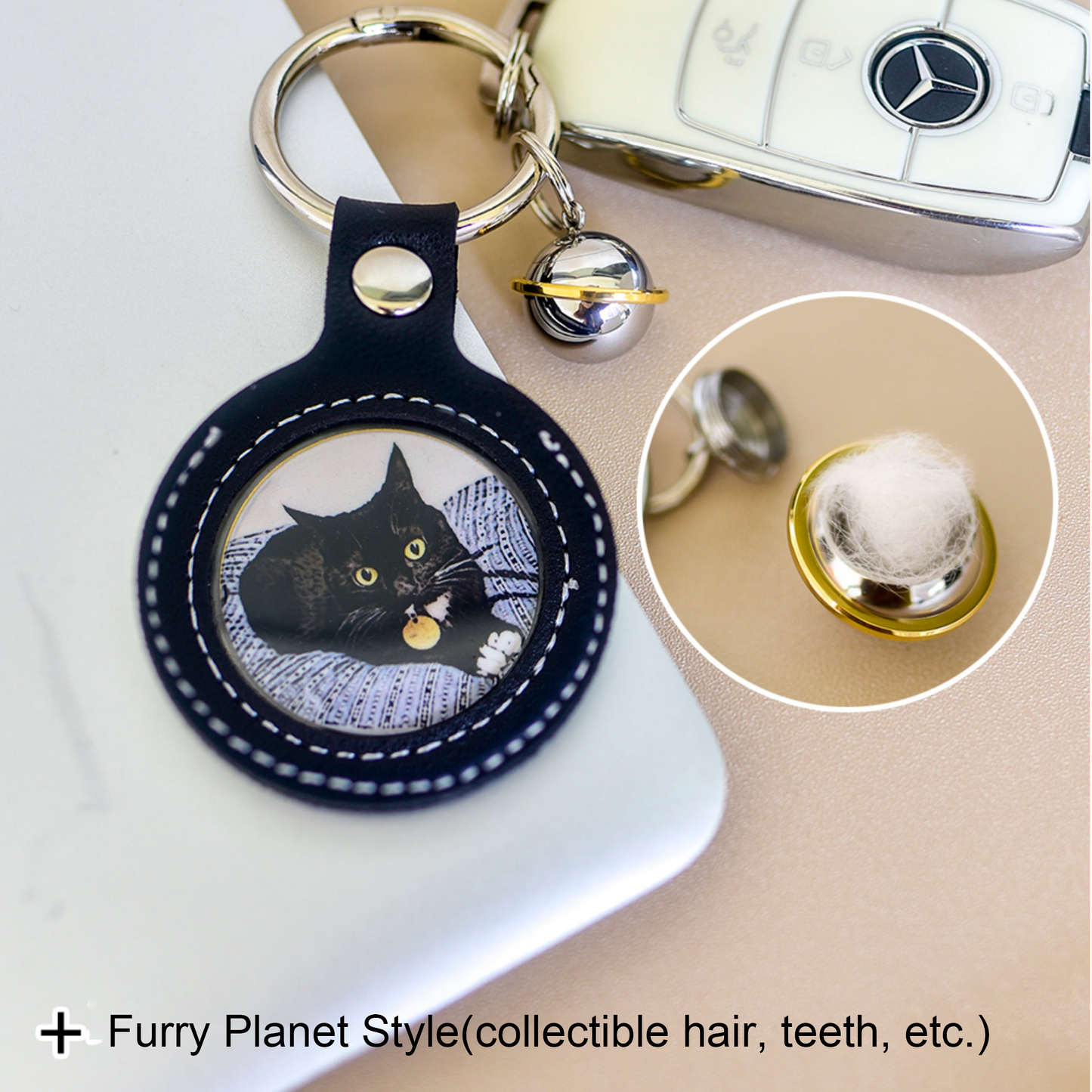 Custom Pet Face Keychain | Personalized Leather Keepsake Gift