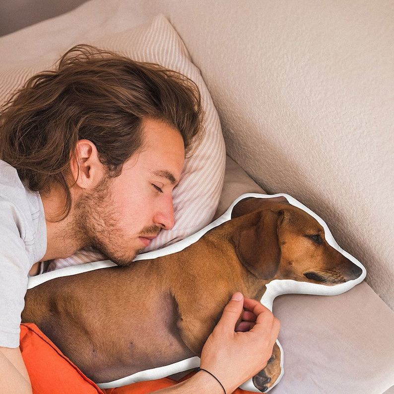 Custom 3D Pet Pillow from Photo | Personalized Dog/Cat Shaped Throw Pillow | Custom Pet Pillow Gift