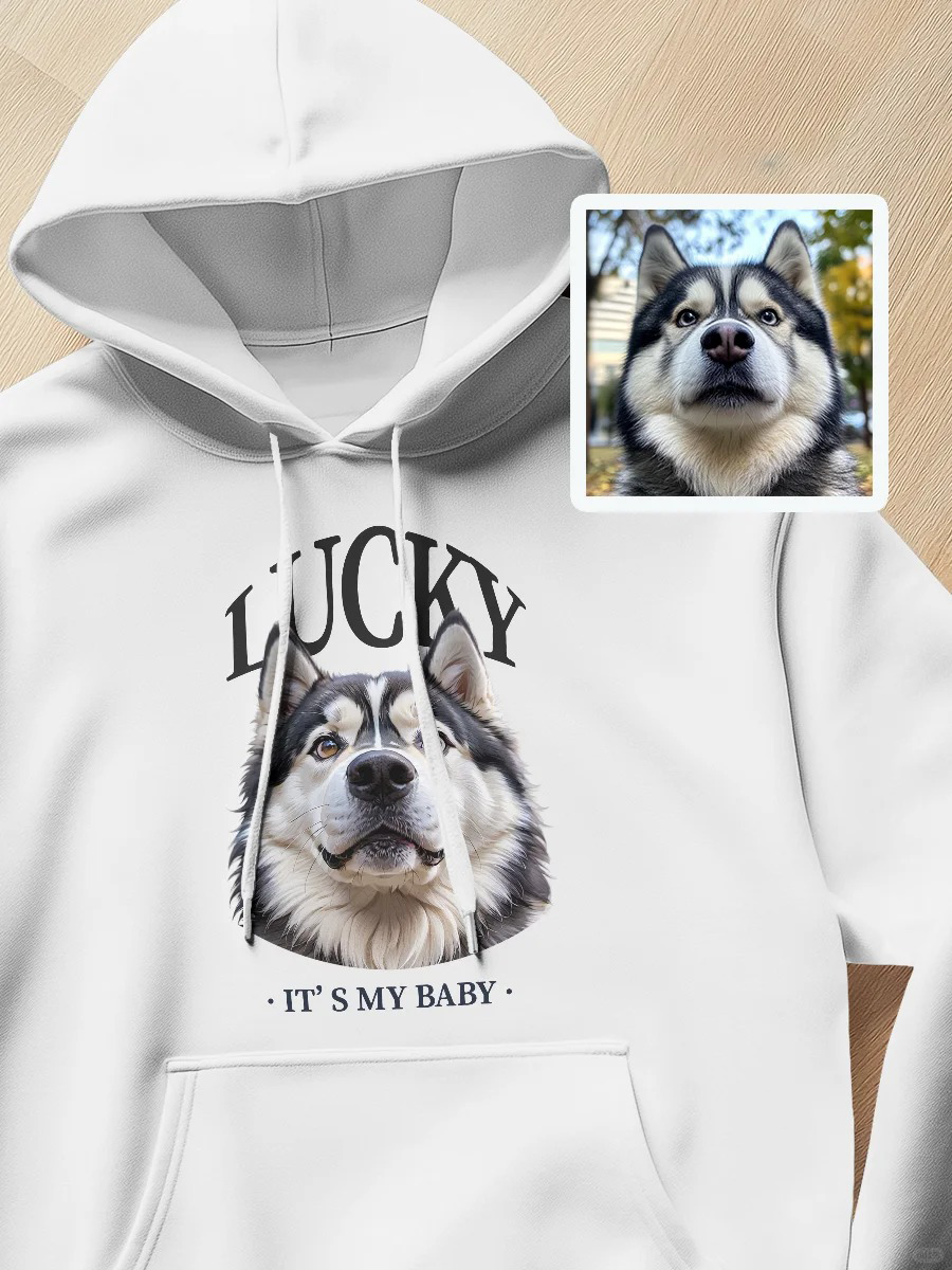 Custom Cartoon Pet Hoodie | Personalized Cotton Hoodie | Perfect Christmas Gift for Girlfriend or Pet Lovers