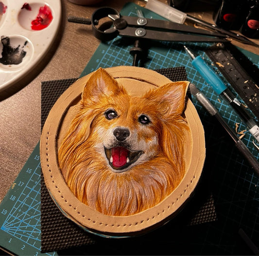 [Mark of Love] Pet Memorial Leather Carving