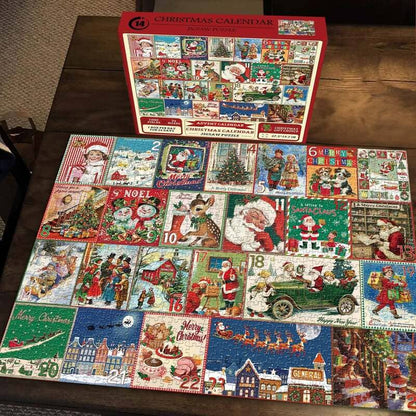 🌲 Countdown to Christmas with Advent Calendar Puzzle 1000pcs 🧩 – A Purr-fect Gift for Cat & Dog Lovers 🐾🎅