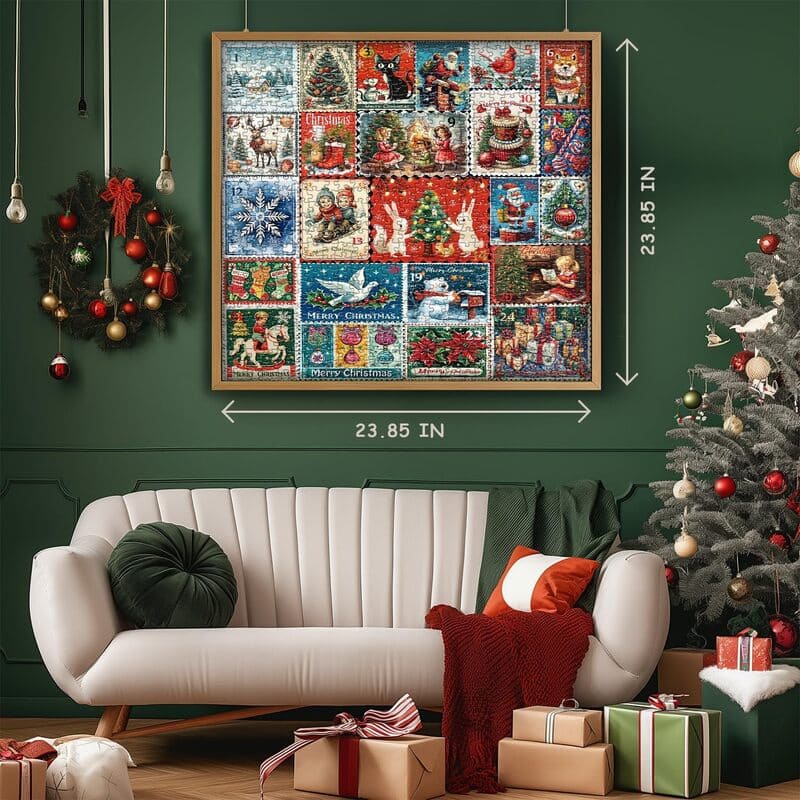 🌲 Countdown to Christmas with Advent Calendar Puzzle 1000pcs 🧩 – A Purr-fect Gift for Cat & Dog Lovers 🐾🎅