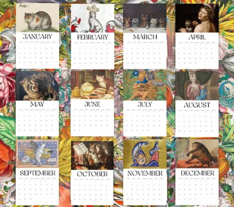 🔥 Hot Sale ✨ - 🐾 Ugly Medieval Cats Calendar 2025