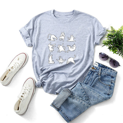Pawsitively Adorable Yoga Cats T-shirt