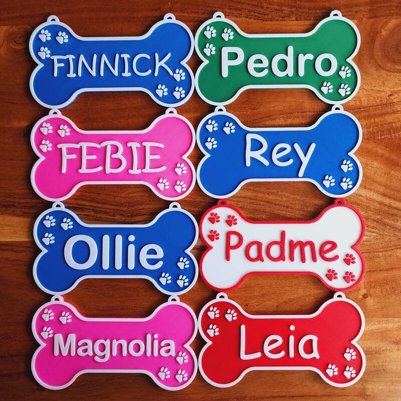 Custom Dog Bone Nameplate - Personalized Crate Sign & Gift for Pet Lovers