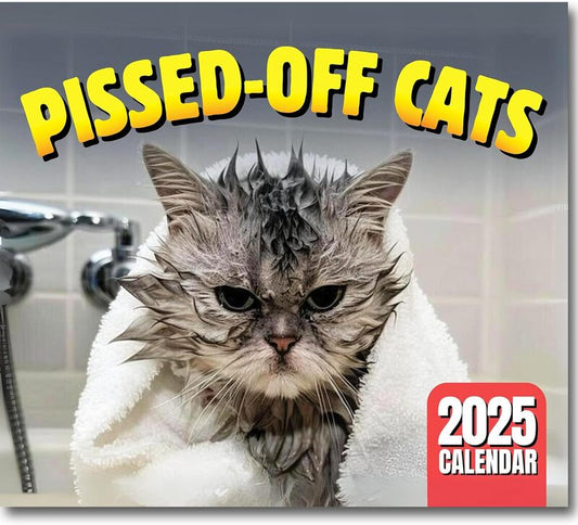 🔥 Hot Sale ✨😾 2025 Peed-Off Cats Calendar - Funny Cat Themed Gifts For Cat Lovers