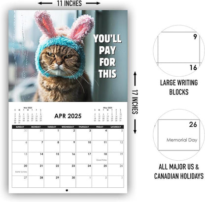 🔥 Hot Sale ✨😾 2025 Peed-Off Cats Calendar - Funny Cat Themed Gifts For Cat Lovers