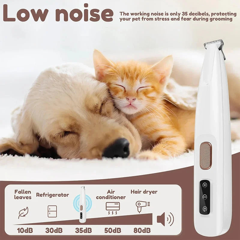 💖 Easy Pet Grooming: Rechargeable, Waterproof & LED Shaver 🐾✨