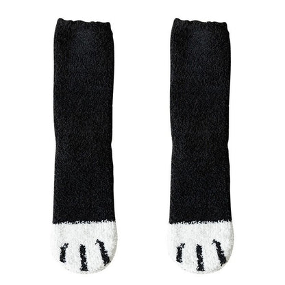 🔥Hot Sale - Fluffy Cat Paw Socks Set (6 Pairs)