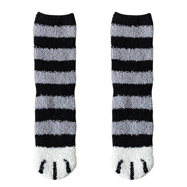 🔥Hot Sale - Fluffy Cat Paw Socks Set (6 Pairs)