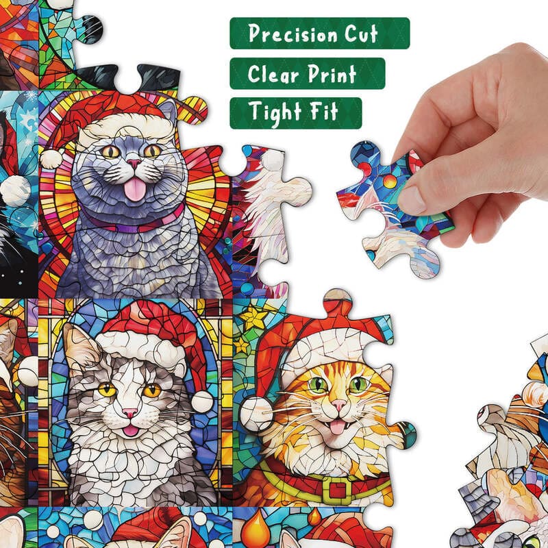 🌲 Countdown to Christmas with Advent Calendar Puzzle 1000pcs 🧩 – A Purr-fect Gift for Cat & Dog Lovers 🐾🎅