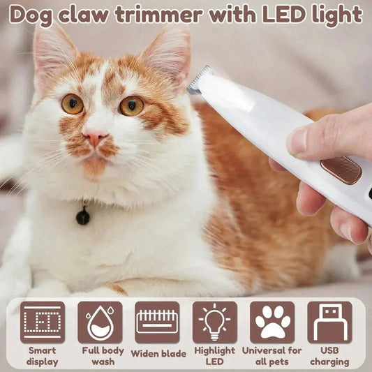 💖 Easy Pet Grooming: Rechargeable, Waterproof & LED Shaver 🐾✨