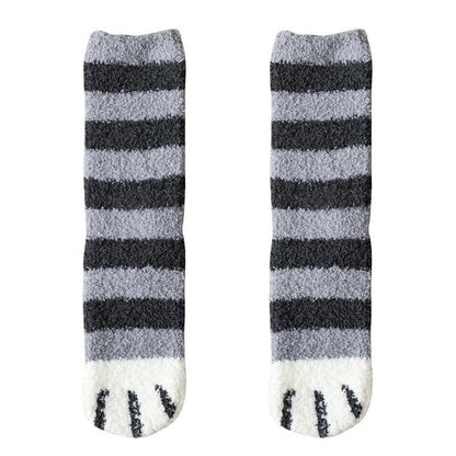 🔥Hot Sale - Fluffy Cat Paw Socks Set (6 Pairs)