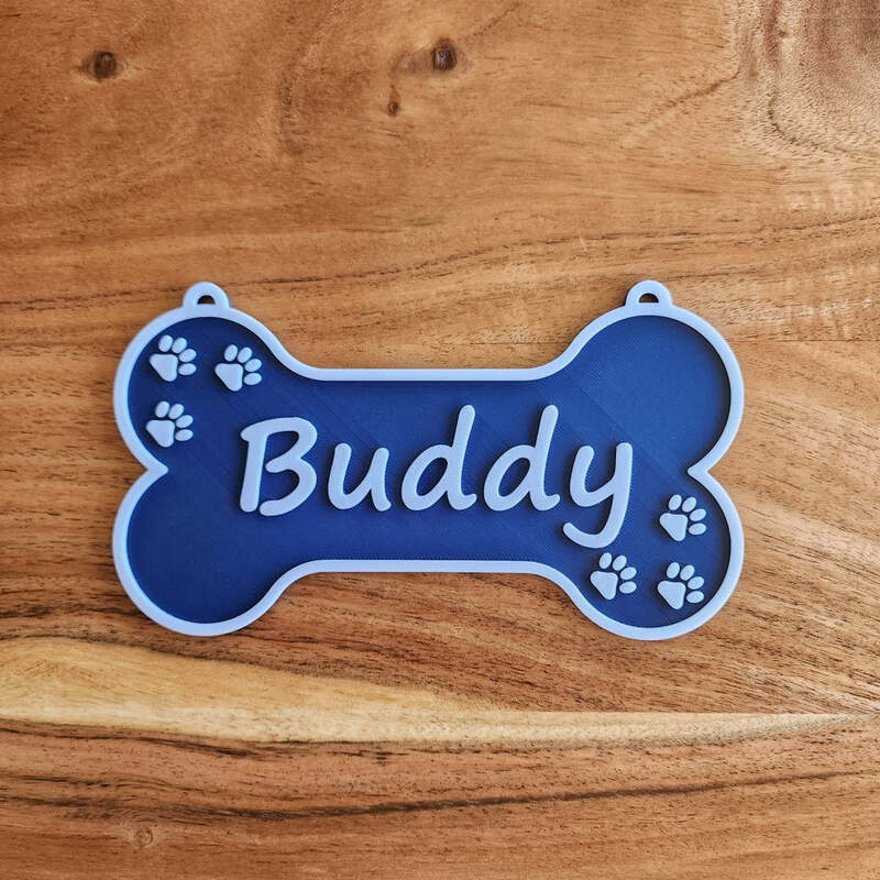 Custom Dog Bone Nameplate - Personalized Crate Sign & Gift for Pet Lovers