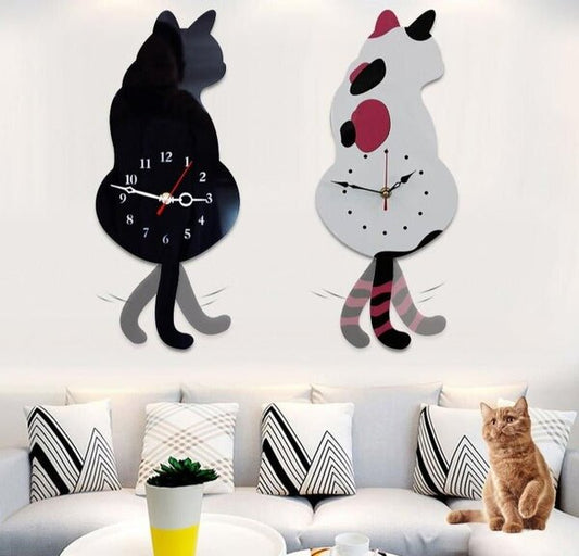 🐾Wagging Tail Cat Clock💝