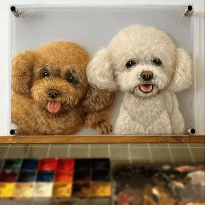 💝 Hot Sale - Custom 3D Pet Portrait: A Lifelike Masterpiece