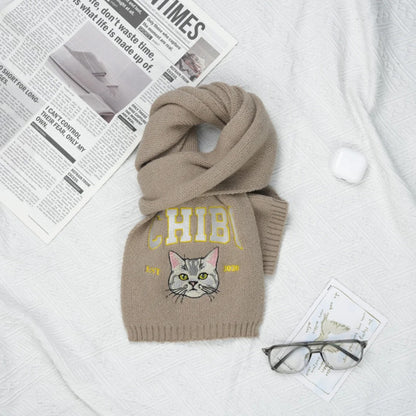 💝Hot Sale 30% off - Custom Embroidered Pet Portrait Woven Scarf With Pet Name🐾
