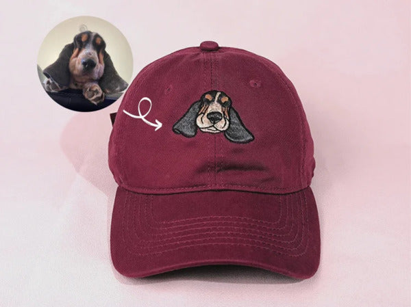 Personalized Embroidered Hat with Your Pet's Photo – Custom Dog or Cat Baseball Cap