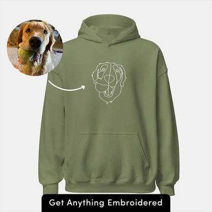 🔥 Hot Sale 25% Off 💖- Custom Pet Photo Outline Embroidered Crewneck Sweatshirt Hoodie💖