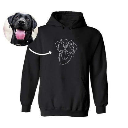 🔥 Hot Sale 25% Off 💖- Custom Pet Photo Outline Embroidered Crewneck Sweatshirt Hoodie💖