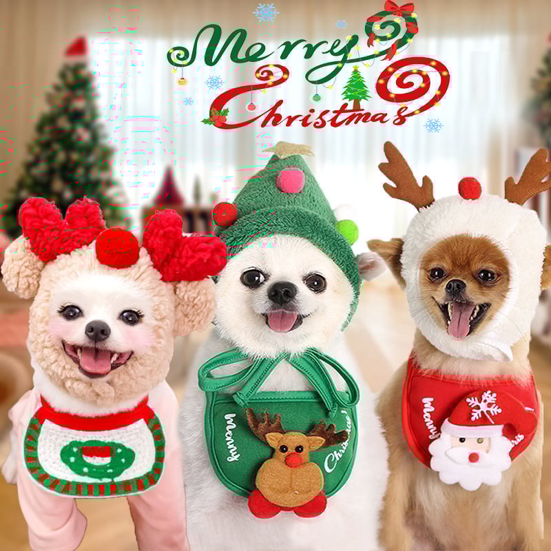 🎅Christmas Sale 30% Off - Adorable Christmas Tree Pom-Pom Hat with Reindeer Bib
