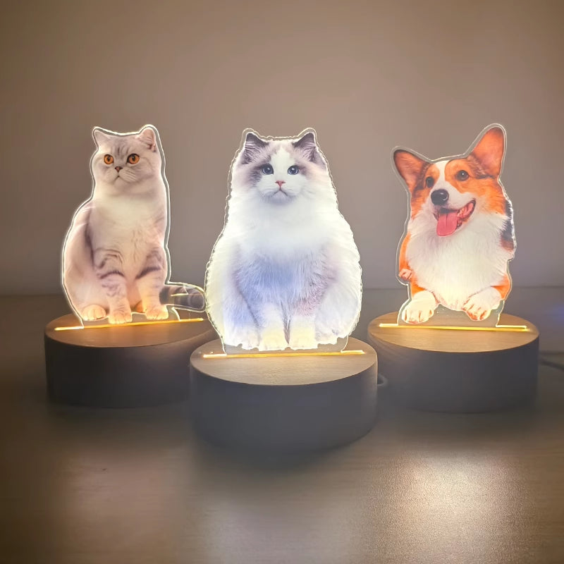 Customized Pet Night Light - Personalized Pet Memorial and Birthday Gift