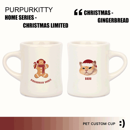 Custom Pet Ceramic Mug - Cute Cat and Dog Coffee Cup for Office, Creative Christmas Gift