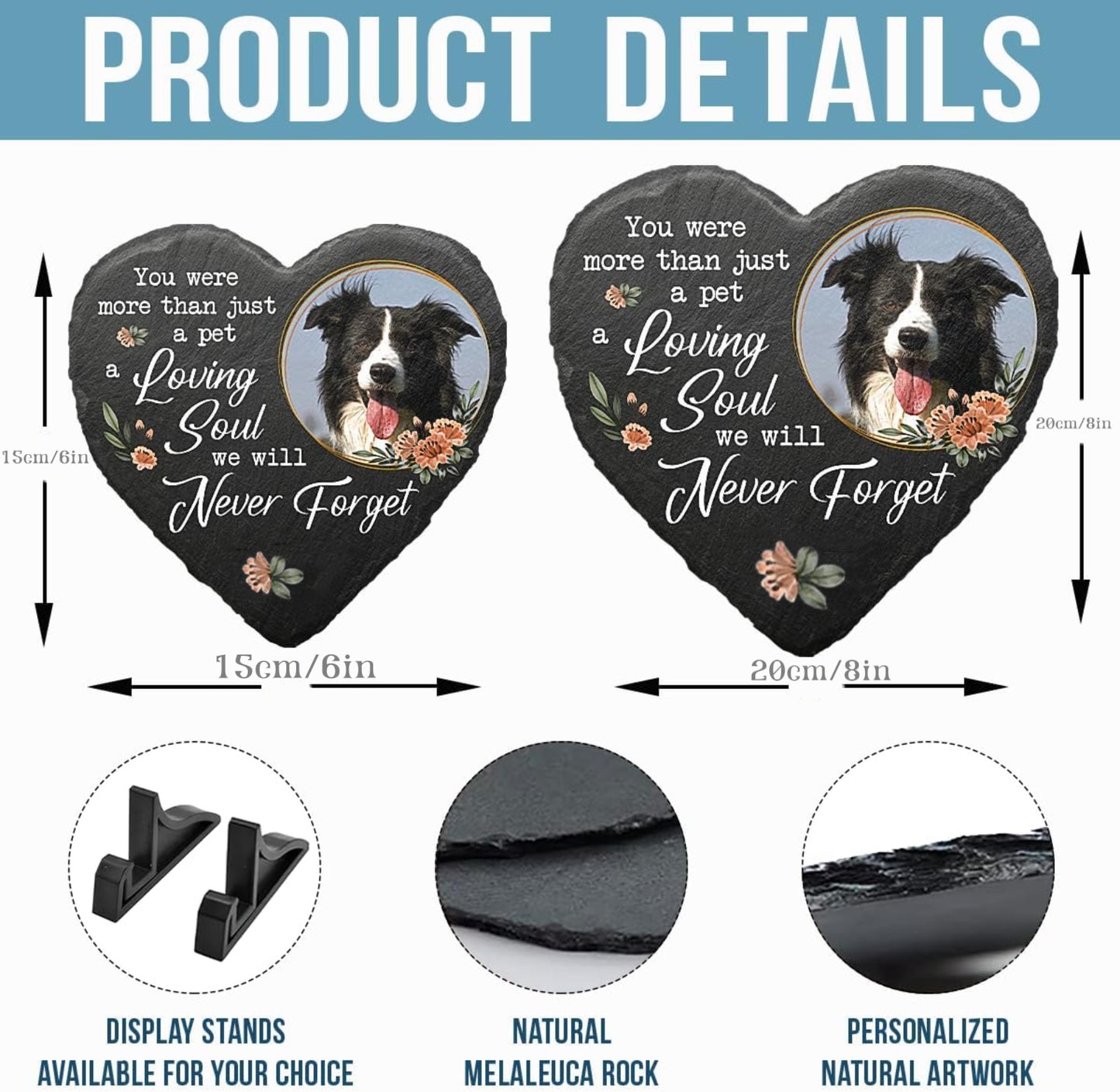 Natural Stone Pet Memorial - Personalized Pet Gravestone for Lasting Tribute