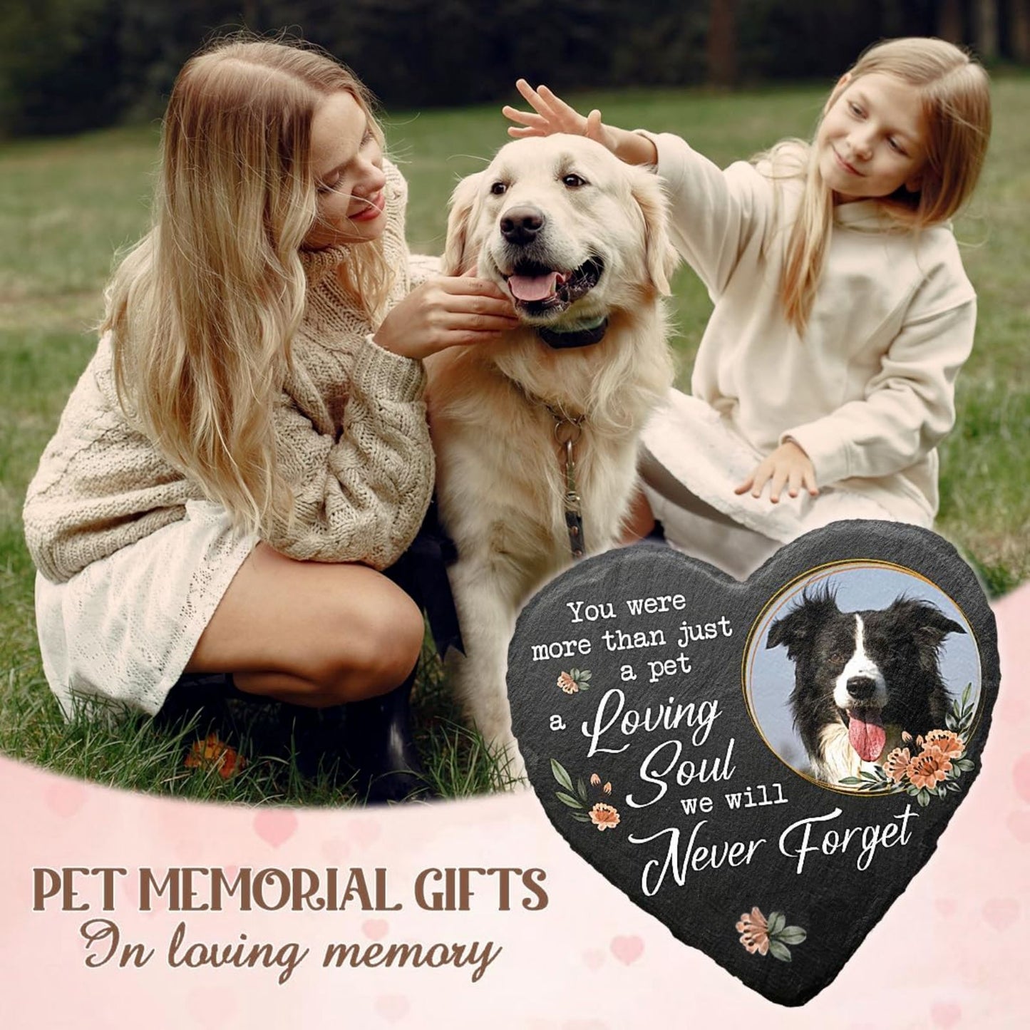 Natural Stone Pet Memorial - Personalized Pet Gravestone for Lasting Tribute
