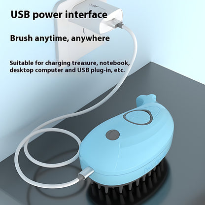 3-in-1 Pet Steam Brush | Cat & Dog Grooming Brush with Massage & Loose Hair Removal