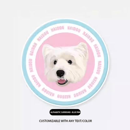 Custom Pet Illustration Rug - Personalized Polyester Pet Memorial Gift