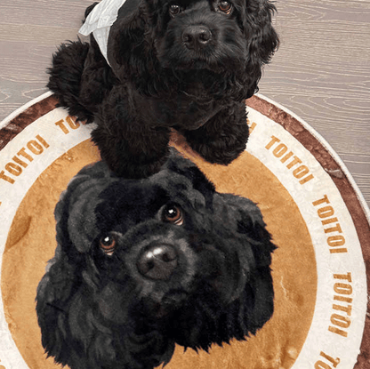 Custom Pet Illustration Rug - Personalized Polyester Pet Memorial Gift