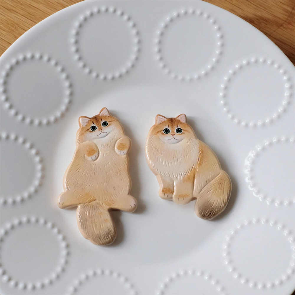 Handmade Custom Pet Memorial Ceramic Brooch/Fridge Magnet - Unique Stone Clay Pet Keepsake