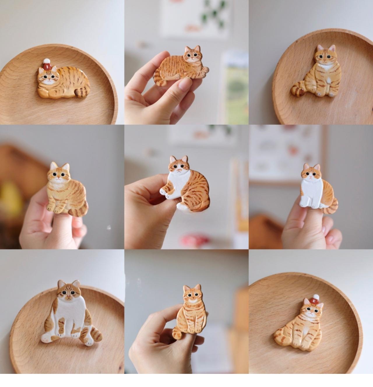 Custom Pet Memorial Ceramic Brooch/Fridge Magnet gifts for girlfriend