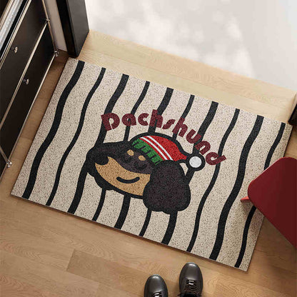 Premium Cartoon Dog Door Mat - Durable Non-Slip Silk Loop Entrance Rug, Easy to Clean