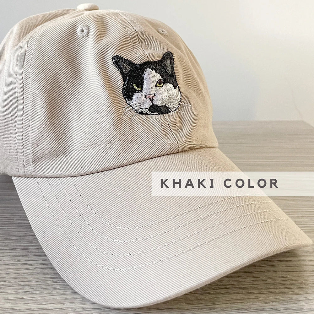 Personalized Embroidered Hat with Your Pet's Photo – Custom Dog or Cat Baseball Cap