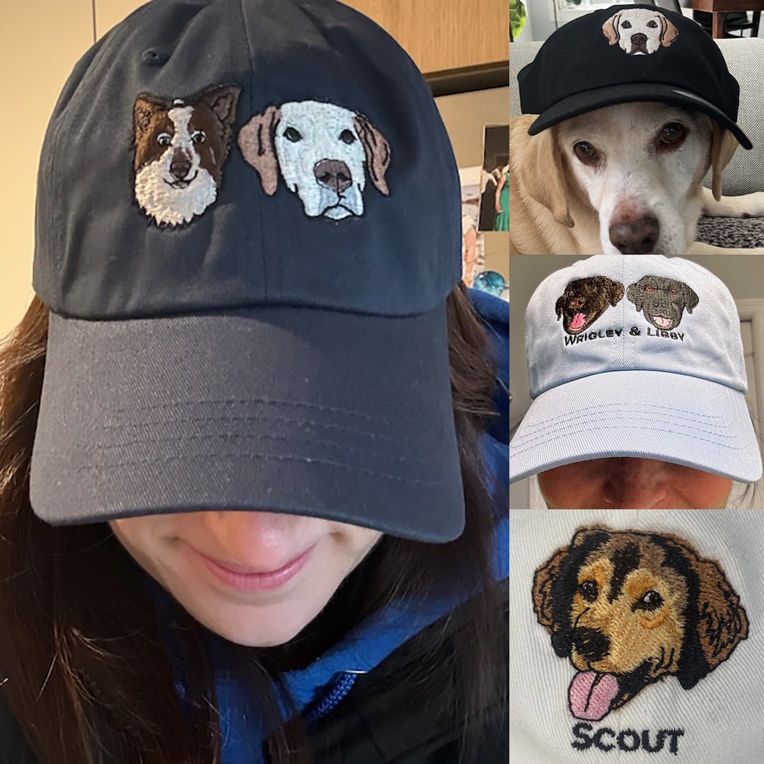 Personalized Embroidered Hat with Your Pet's Photo – Custom Dog or Cat Baseball Cap