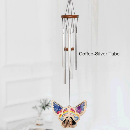 Personalized Angel Wing Pet Memorial Wind Chime - DIY Suncatcher Ornament for Dogs & Cats