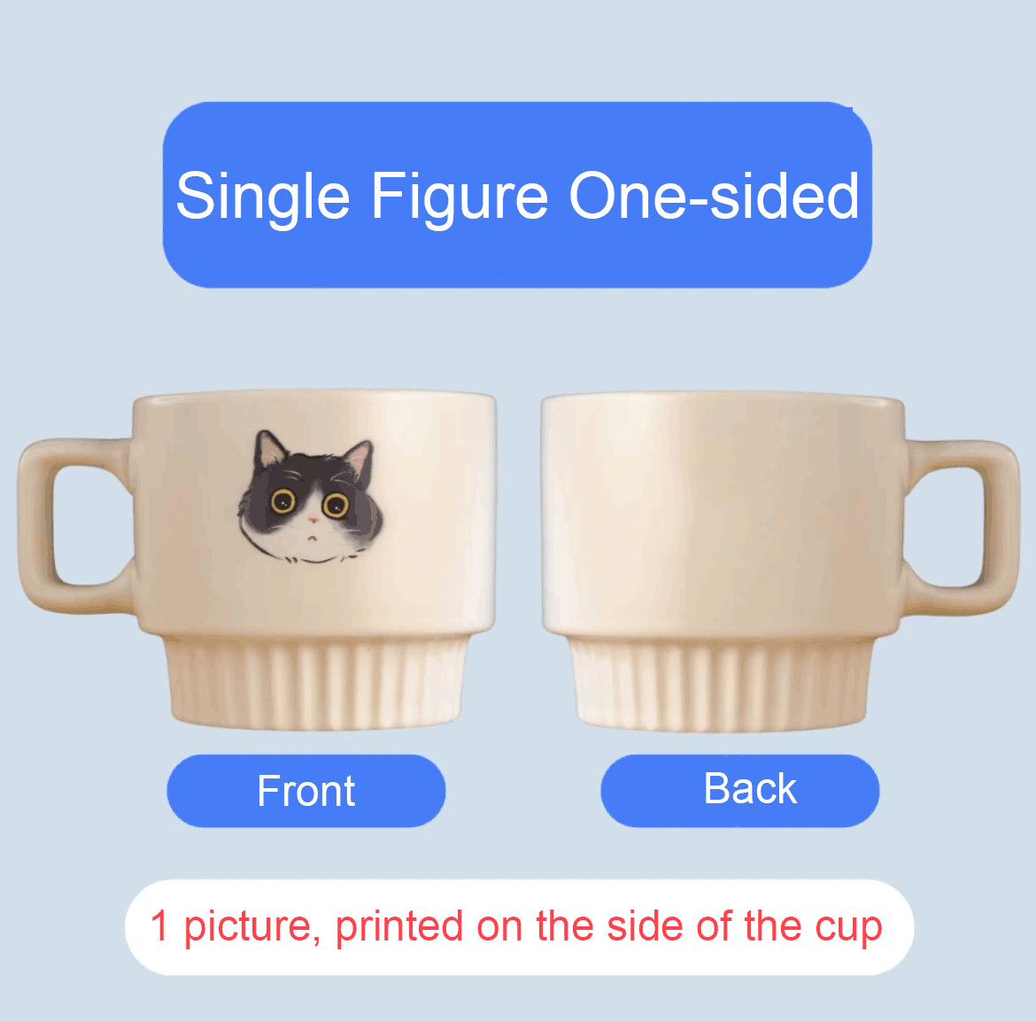 Custom Hand-Painted Pet Memorial Ceramic Mug - Personalized Photo Coffee Mug for Pet Lovers