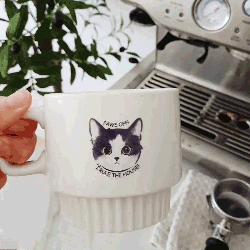 Custom Hand-Painted Pet Memorial Ceramic Mug - Personalized Photo Coffee Mug for Pet Lovers