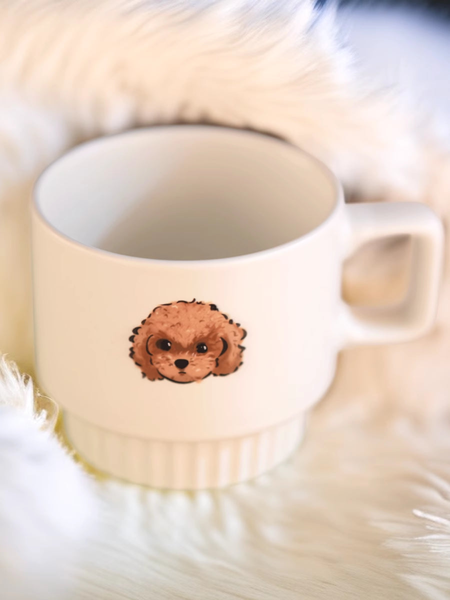 Custom Hand-Painted Pet Memorial Ceramic Mug - Personalized Photo Coffee Mug for Pet Lovers