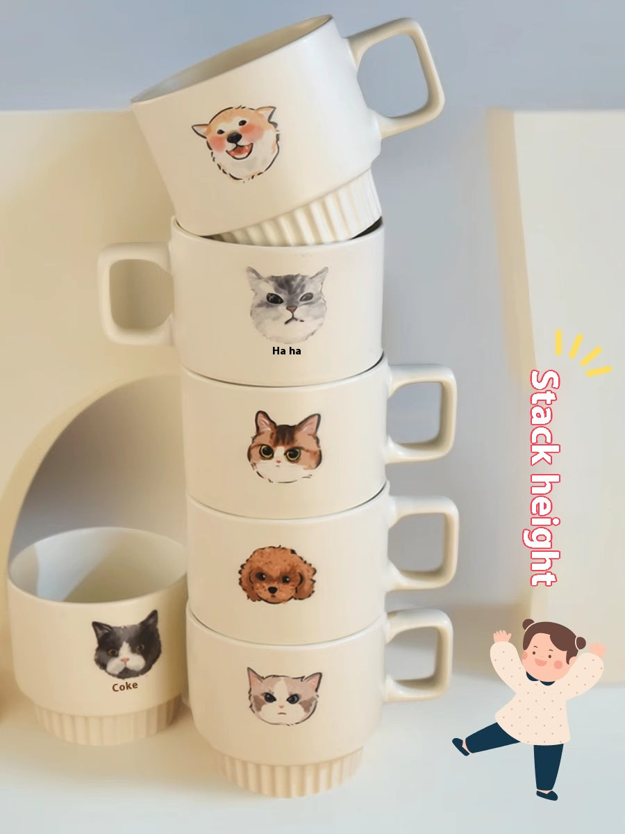 Custom Hand-Painted Pet Memorial Ceramic Mug - Personalized Photo Coffee Mug for Pet Lovers