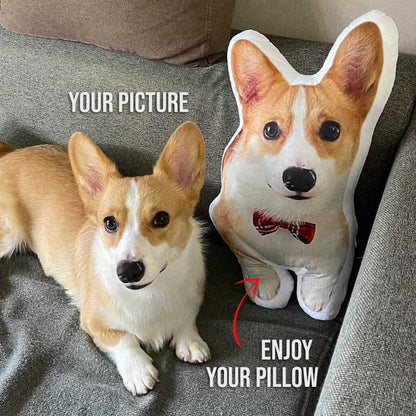 Custom 3D Pet Pillow from Photo | Personalized Dog/Cat Shaped Throw Pillow | Custom Pet Pillow Gift